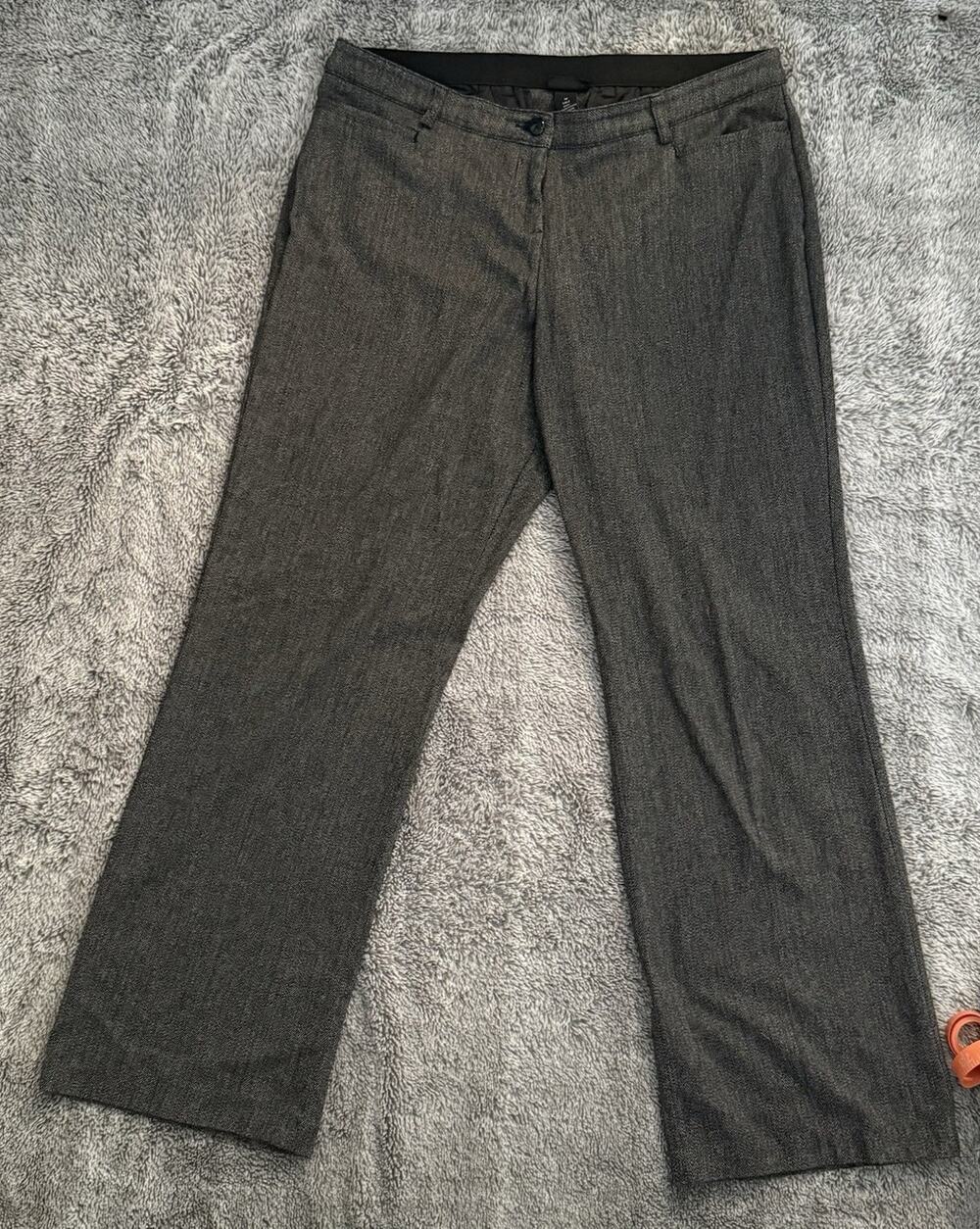 Lane Bryant Gray Herringbone Straight-Leg Dress Pants Women’s 16 Tall